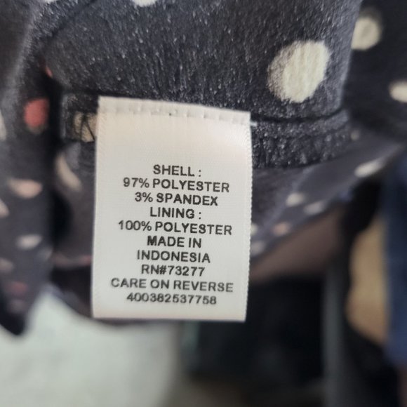 Elle Womens Sleeveless Pleated Polka Dot Midi Dress Size 6 Career Office Summer - Picture 9 of 11